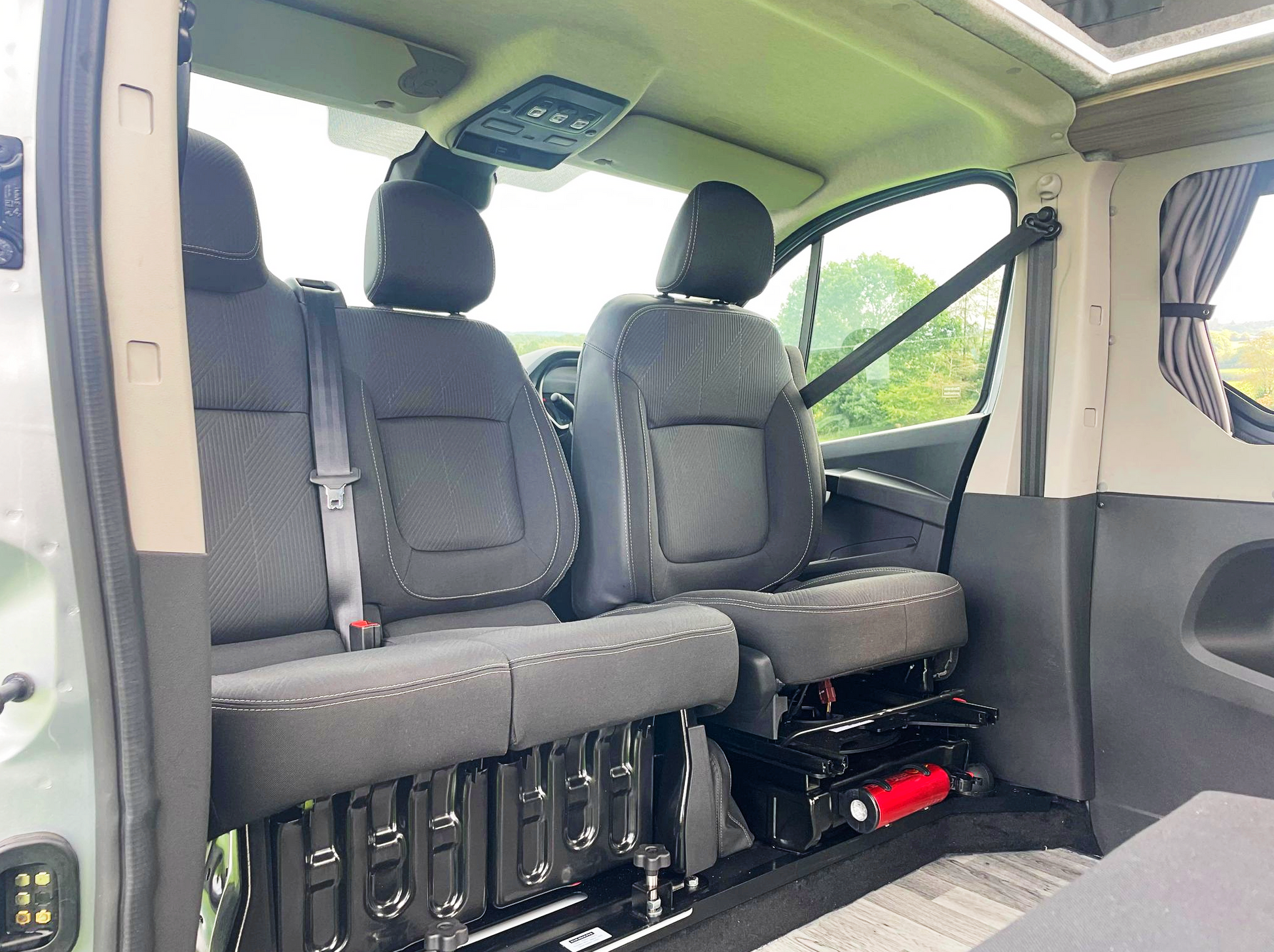 Renault Trafic 2014+ (3rd Gen X82) Camper Van Front Seat Swivel Plates Fully Fitted - cccampers.myshopify.com