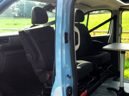 Renault Trafic 2014+ (3rd Gen X82) Camper Van Front Seat Swivel Plates Fully Fitted - cccampers.myshopify.com