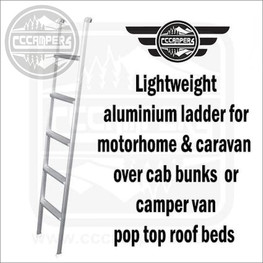 Lightweight aluminium ladder for motorhome & caravan over cab bunks or camper van pop top roof beds - cccampers.myshopify.com